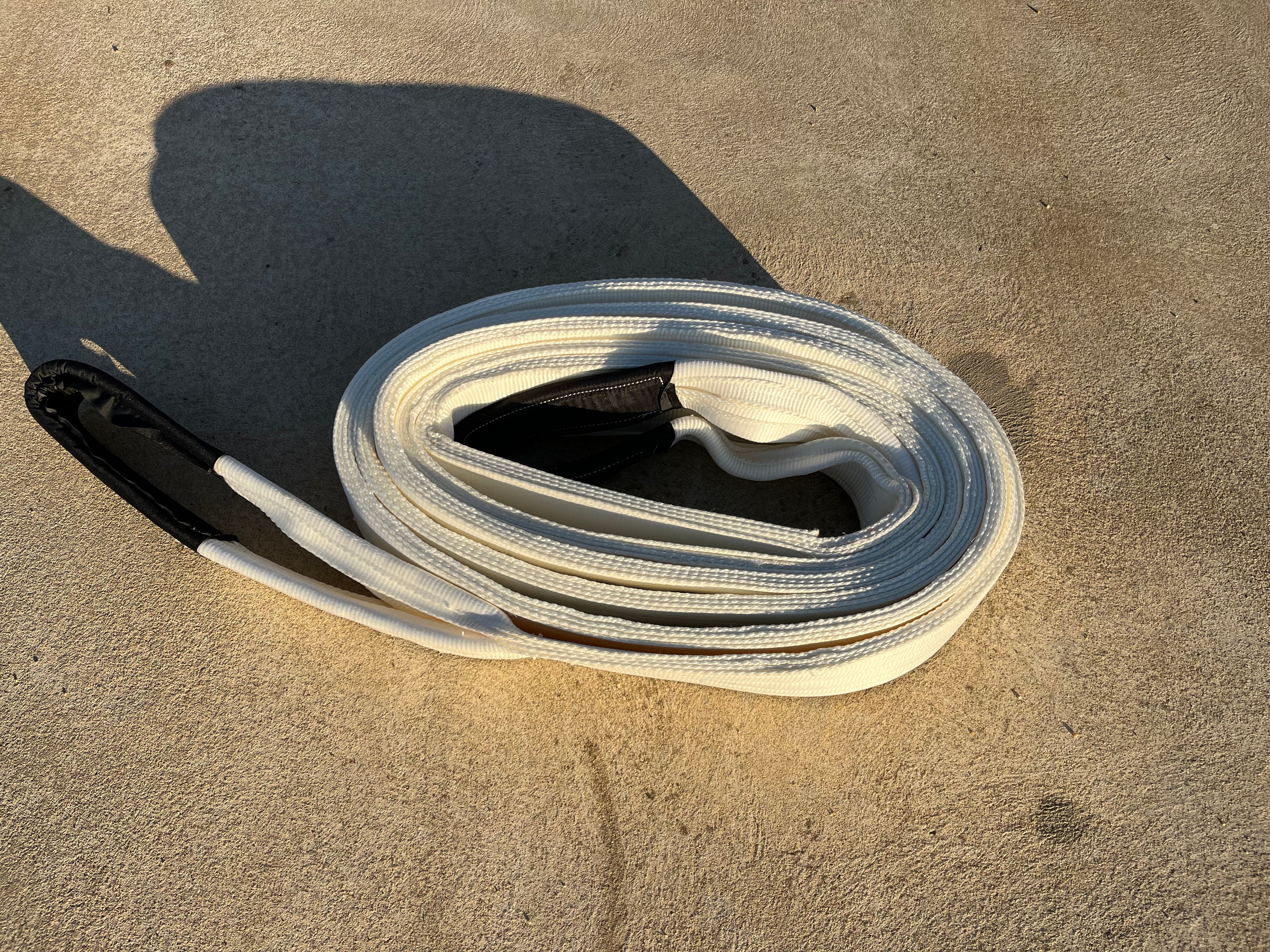 Sangles d'arrachement de 60 tonnes - Sangle en nylon haute résistance - Sangles anti-recul incluses - Solution de remorquage sûre et efficace