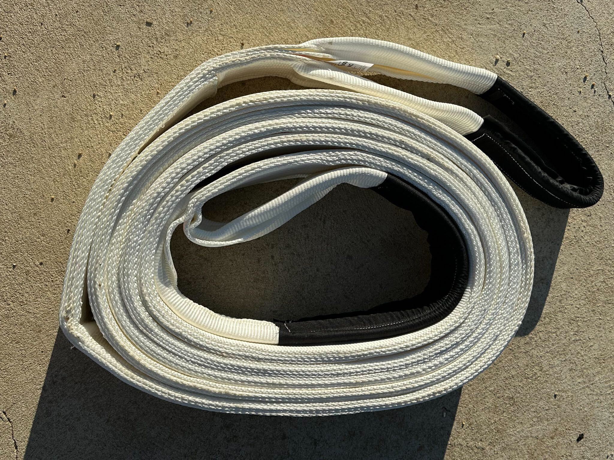 Sangles d'arrachement de 60 tonnes - Sangle en nylon haute résistance - Sangles anti-recul incluses - Solution de remorquage sûre et efficace