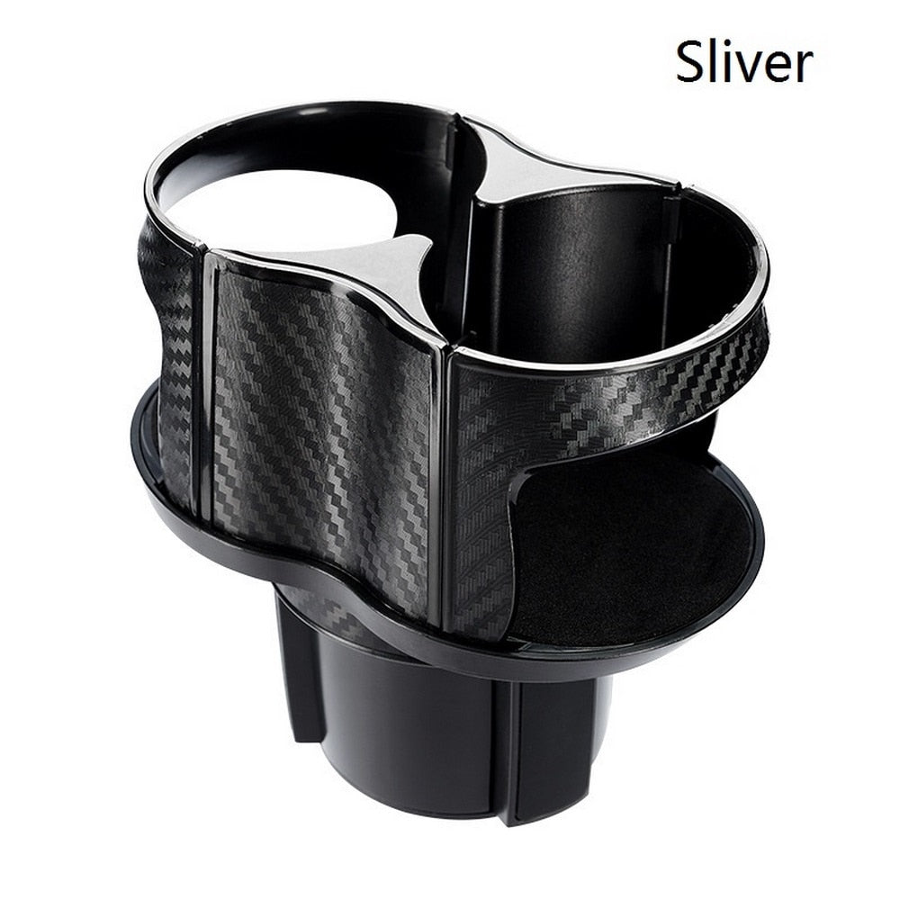 2 en 1 support de verre antidérapant monté sur véhicule support de verre de voiture à eau rotative à 360 degrés accessoire automatique double Houder multifonctionnel
