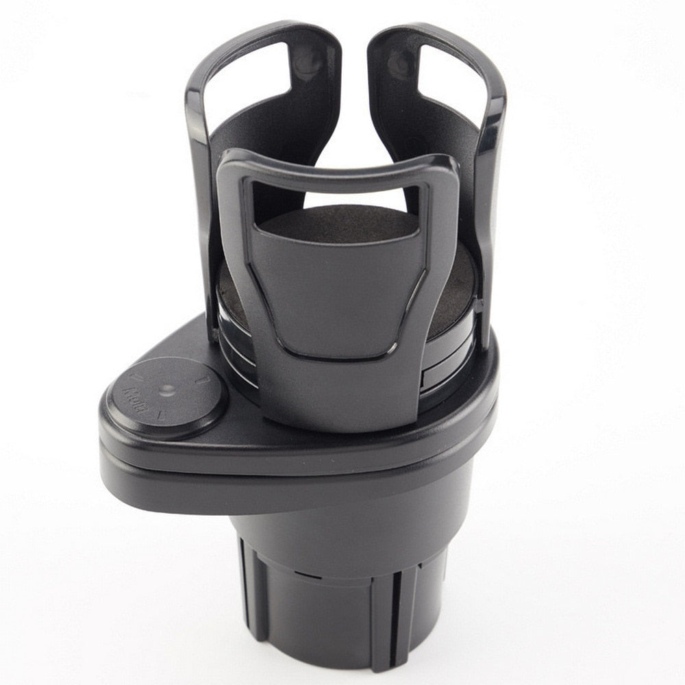 2 en 1 support de verre antidérapant monté sur véhicule support de verre de voiture à eau rotative à 360 degrés accessoire automatique double Houder multifonctionnel