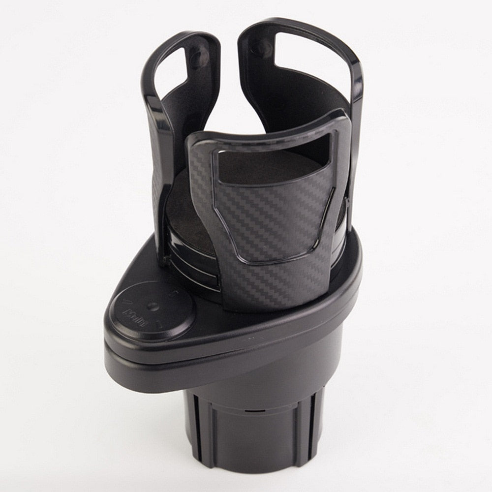 2 en 1 support de verre antidérapant monté sur véhicule support de verre de voiture à eau rotative à 360 degrés accessoire automatique double Houder multifonctionnel