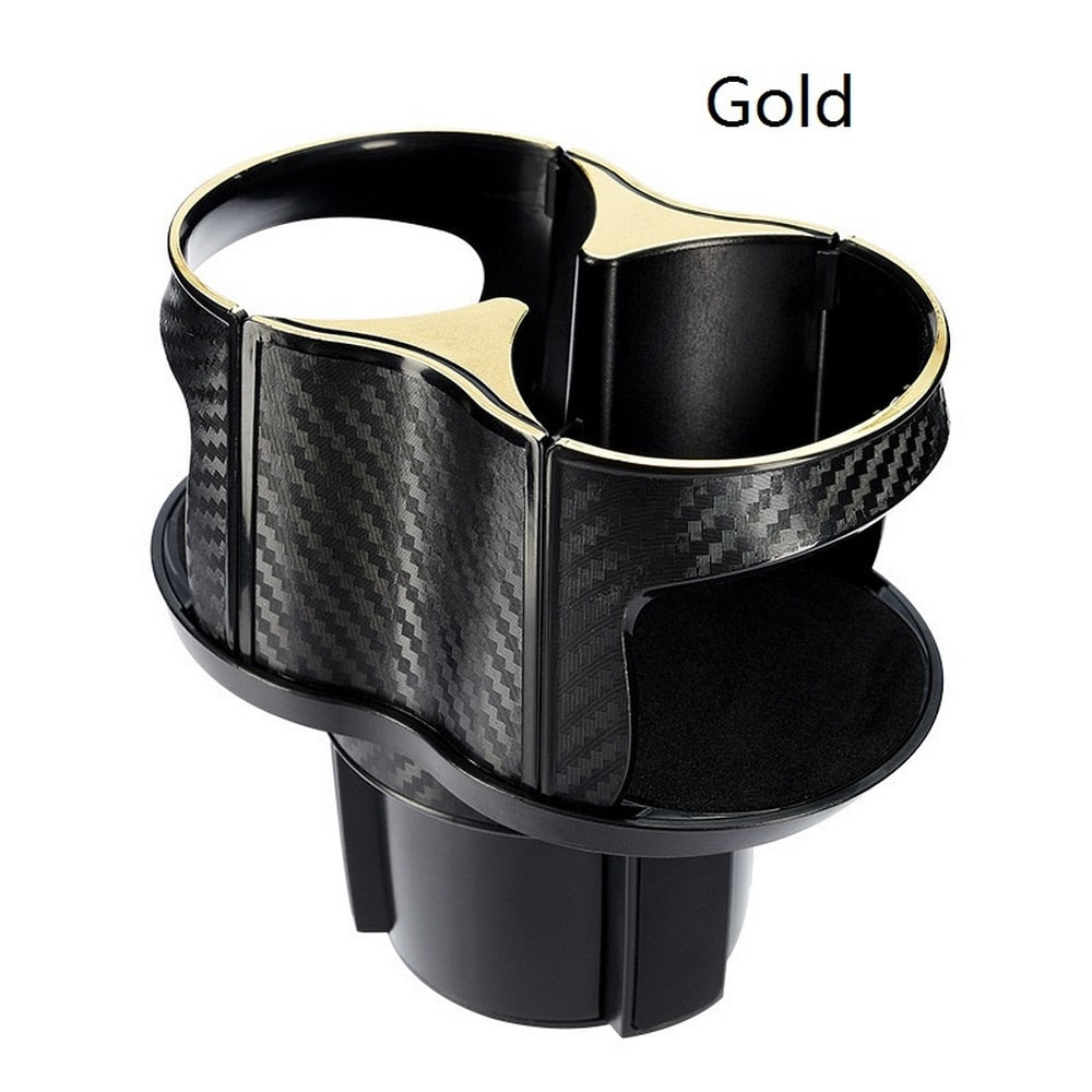 2 en 1 support de verre antidérapant monté sur véhicule support de verre de voiture à eau rotative à 360 degrés accessoire automatique double Houder multifonctionnel