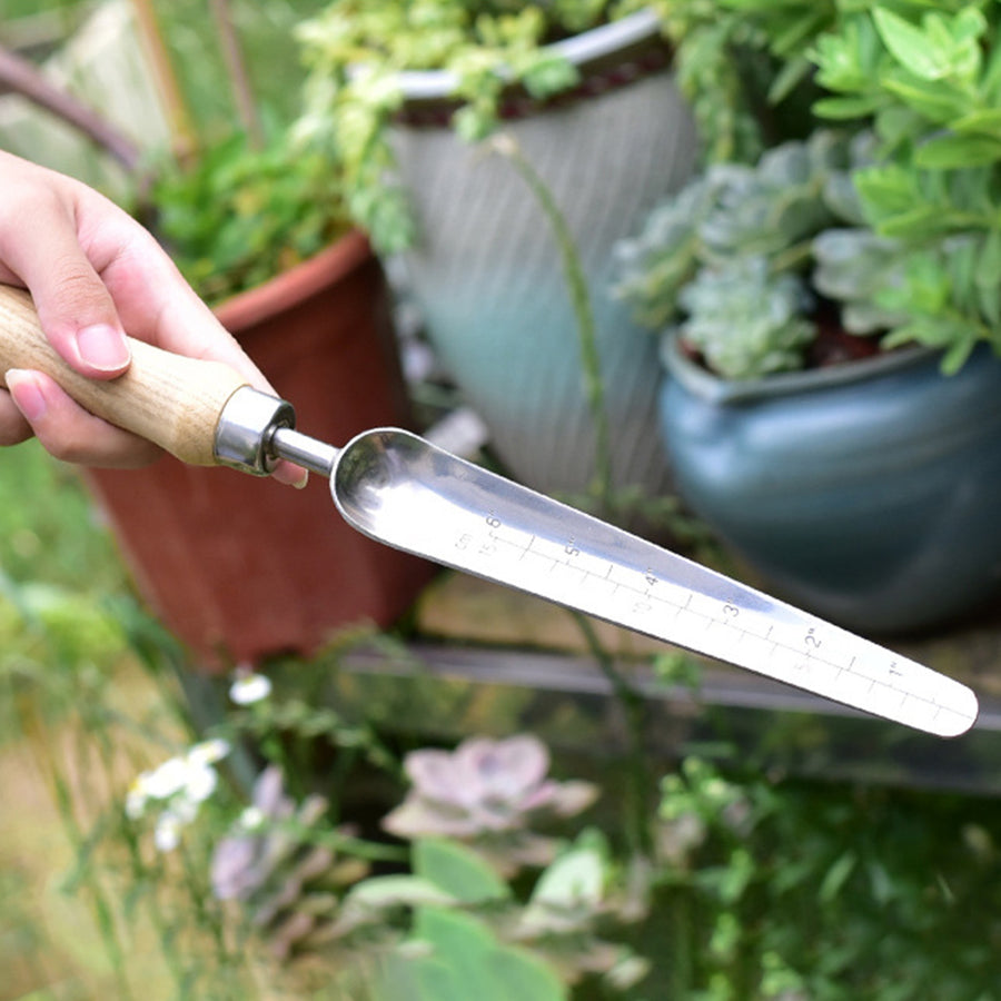 Wiger en acier inoxydable avec manche en bois