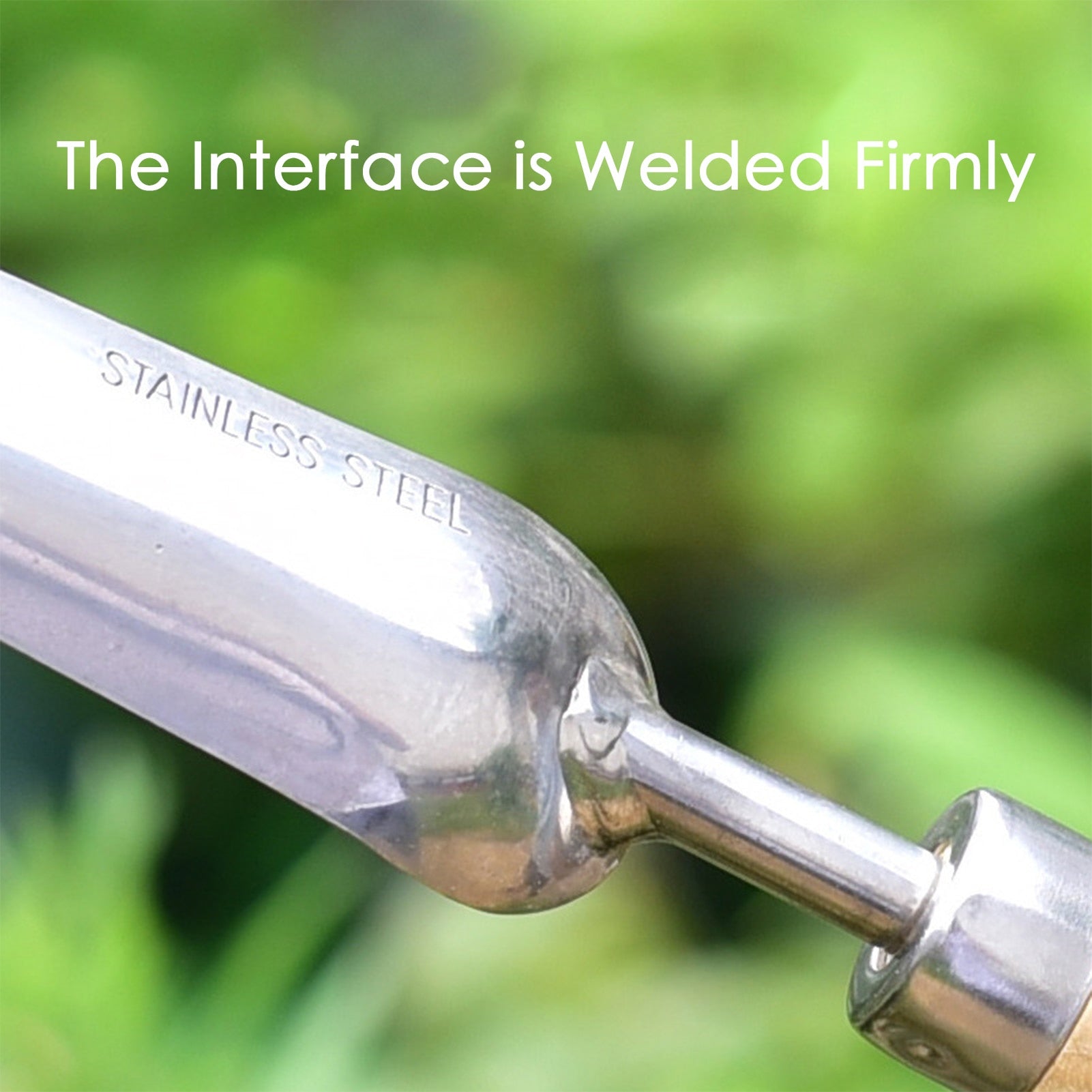 Wiger en acier inoxydable avec manche en bois
