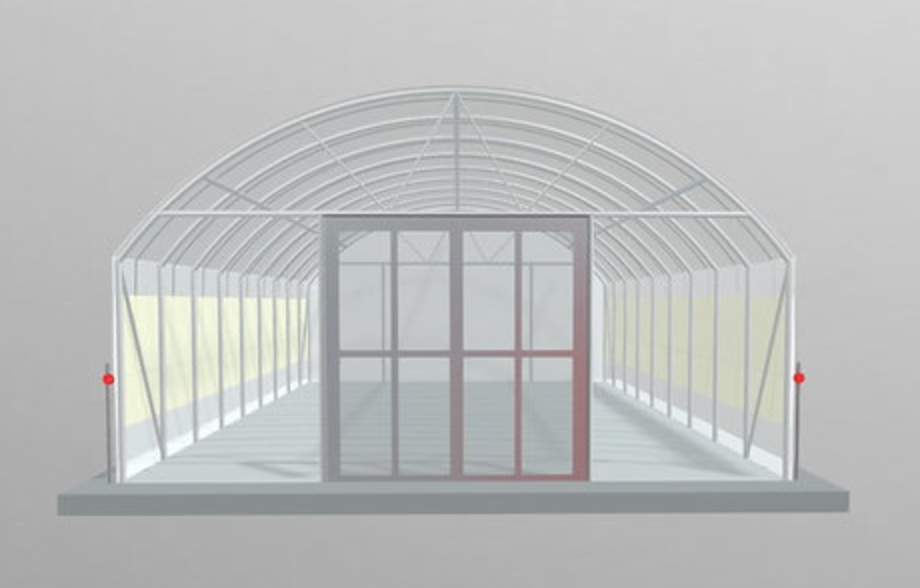 Polytunnel (5m x 12m de longitud) - Resistente al viento 