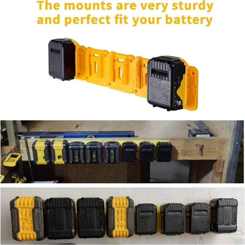 2/5/10PCS Battery Holder Storage Rack for Dewalt 18V 20V Li-ion Battery, Wall Mount Battery Dock for DCB203 DCB205