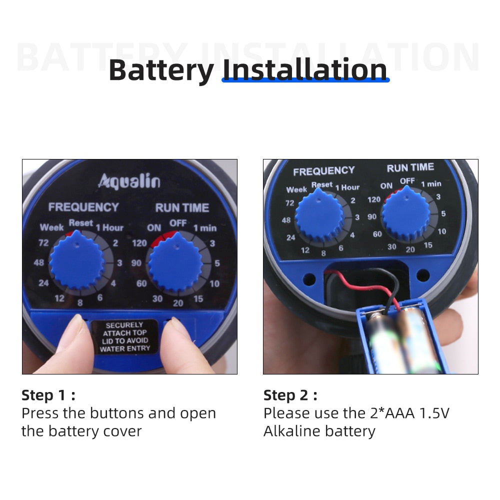 2 adet Aqualin Akıllı Küresel Vana Sulama Zamanlayıcı Otomatik Elektronik Ev Bahçe Bahçede Kullanılan Sulama için, Yard #21025-2