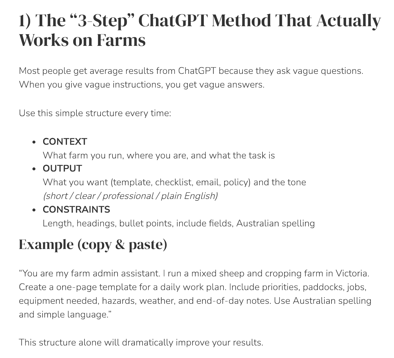 AI for Farmers: Harnessing ChatGPT to Save Time, Cut Costs & Grow Your Farm Business (Ebook + Prompt Pack)