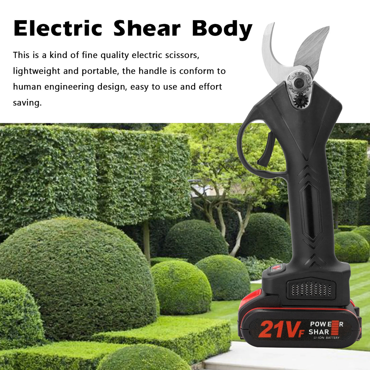 Geevorks 21V Cordless Electric Pruning Shears Pruning Garden Scissors Bonsai Tree Pruning Branches Battery Cutter Landscaping