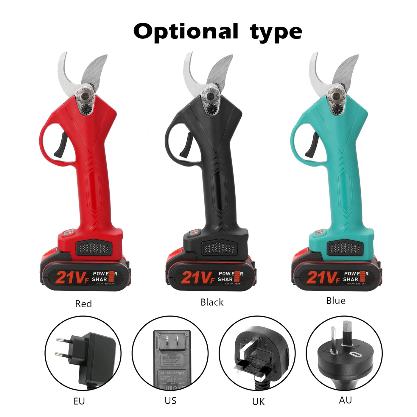 Geevorks 21V Cordless Electric Pruning Shears Pruning Garden Scissors Bonsai Tree Pruning Branches Battery Cutter Landscaping